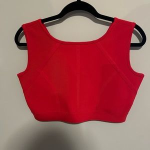 BCBG Red Crop Top